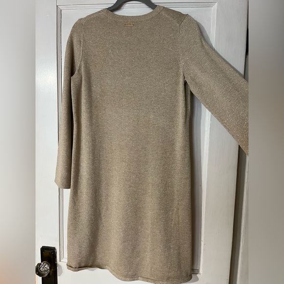 Michael Kors Metallic Gold Long Sleeve Dress - Picture 3 of 6